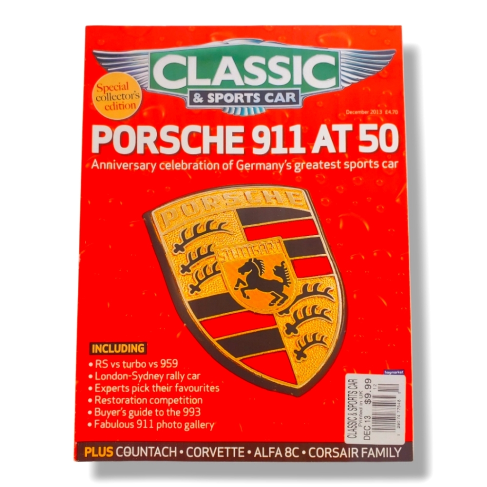 Classic and Sports car magazine Dec 2013. Porsche 911 at 50. Alfa 8C. Countach.